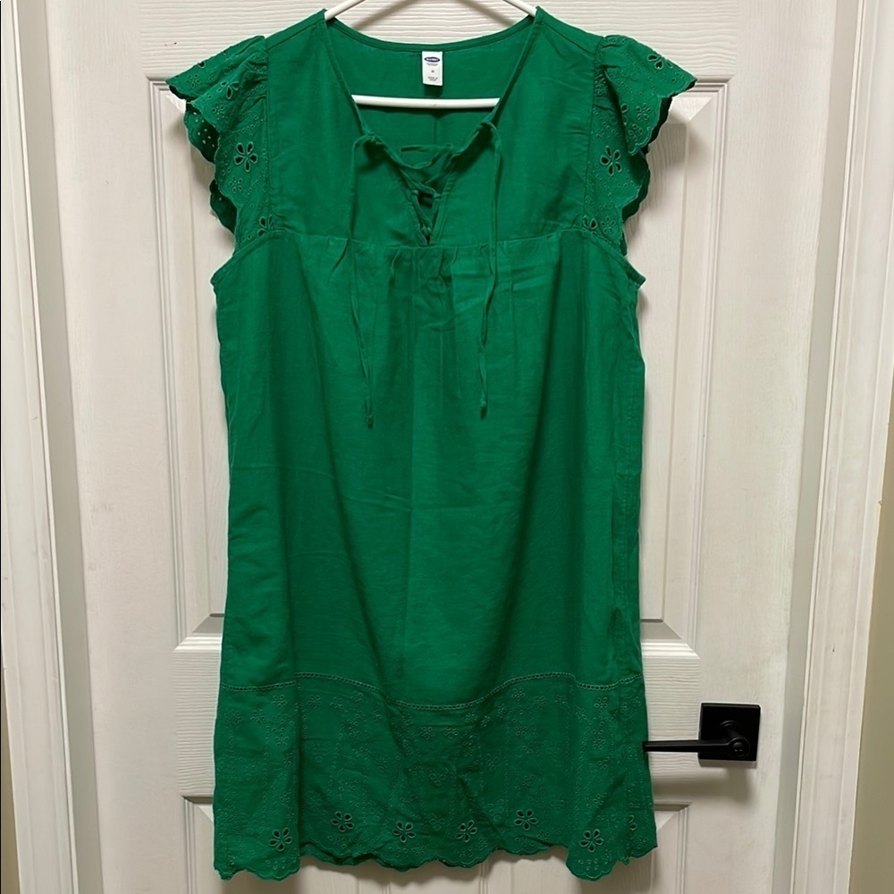 Old Navy Green Ruffled Tiered Sundress